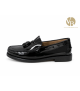 Mocasin Borlas Negro vista lateral exterior