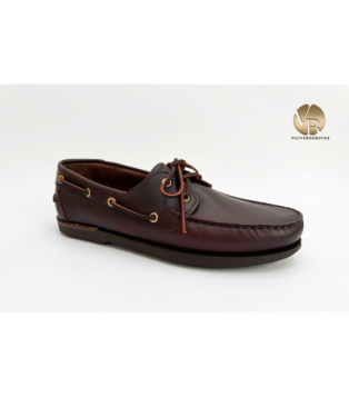 Zapato Nautico Dante Marron. Vista lateral exterior.