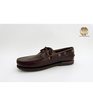 Zapato Nautico Dante Marron. Vista lateral interior.