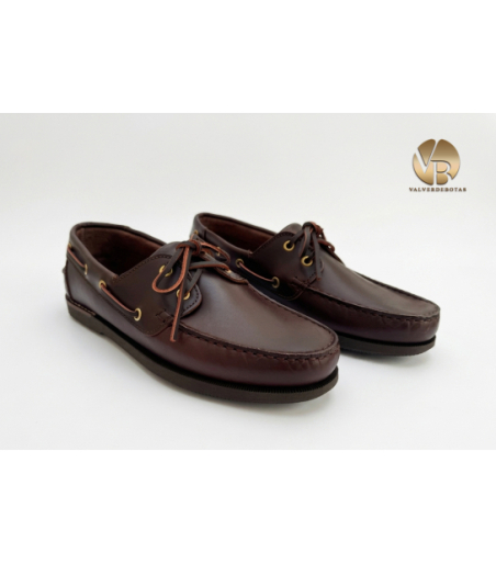 Zapato Nautico Dante Marron. Vista dos zapatos.