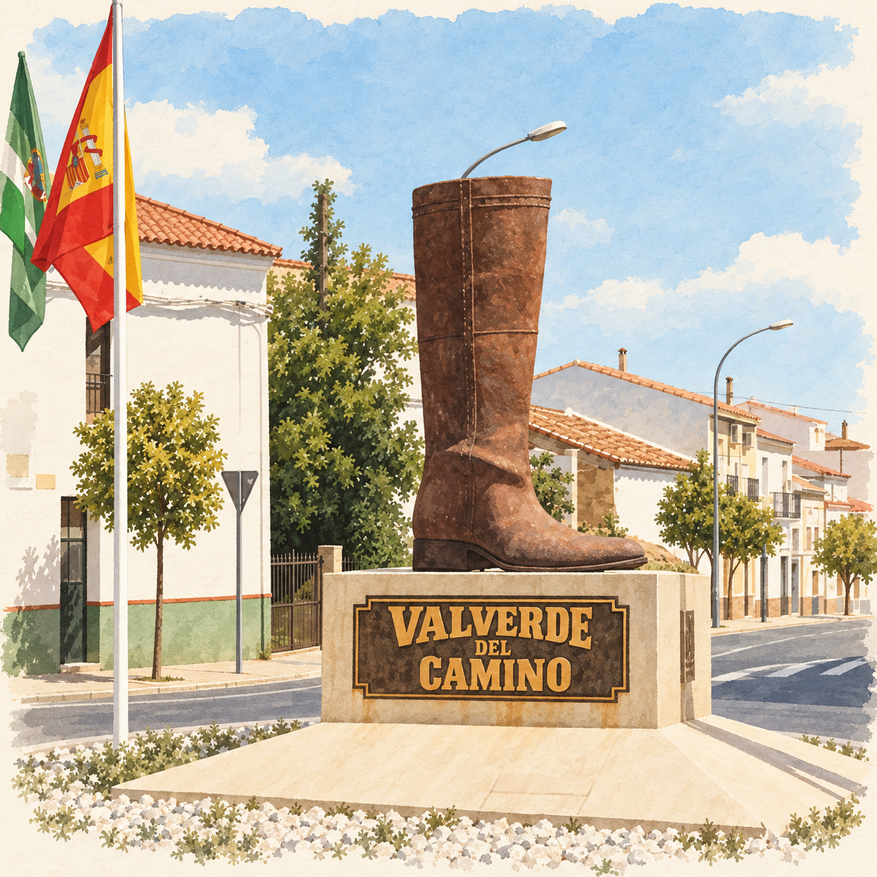 Monumento a la bota en Valverde del Camino, Huelva